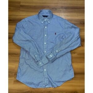 Mens Polo Ralph Lauren Gingham Button Down Casual Shirt